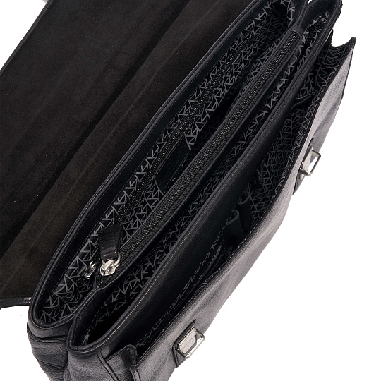 Портфель Dr.Koffer из натуральной кожи черный