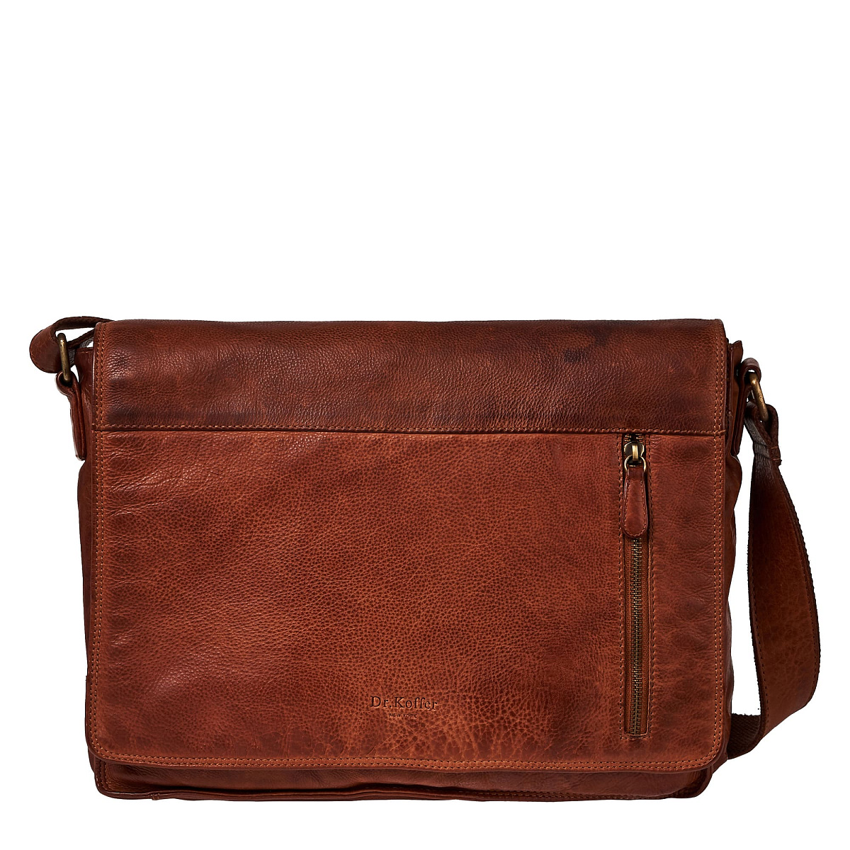 Сумка через плечо Dr.Koffer из натуральной кожи коричневая