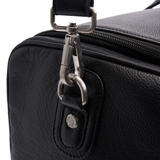 Сумка дорожная Dr.Koffer из натуральной кожи черная