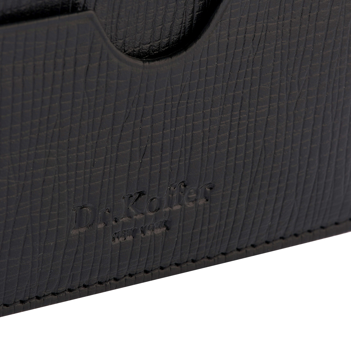 Кредитница Dr.Koffer из натуральной кожи черная