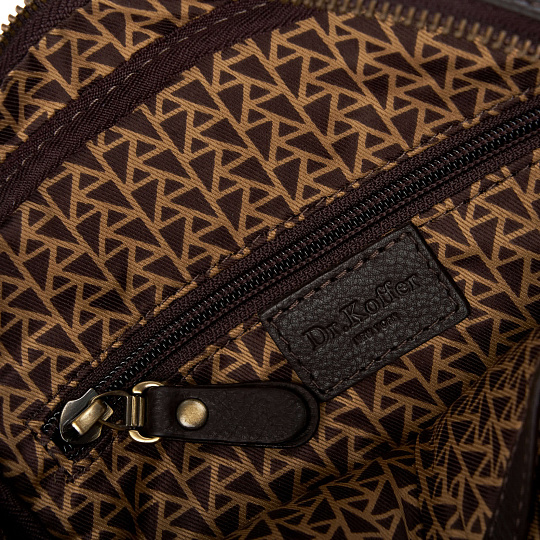 Сумка через плечо Dr.Koffer из натуральной кожи коричневая