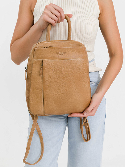 Рюкзак Dr.Koffer из натуральной кожи бежевый