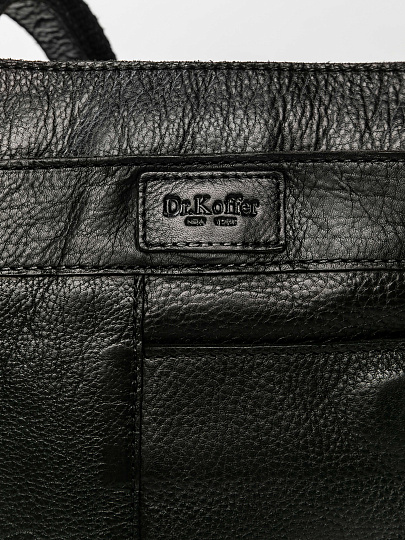 Сумка через плечо Dr.Koffer из натуральной кожи черная