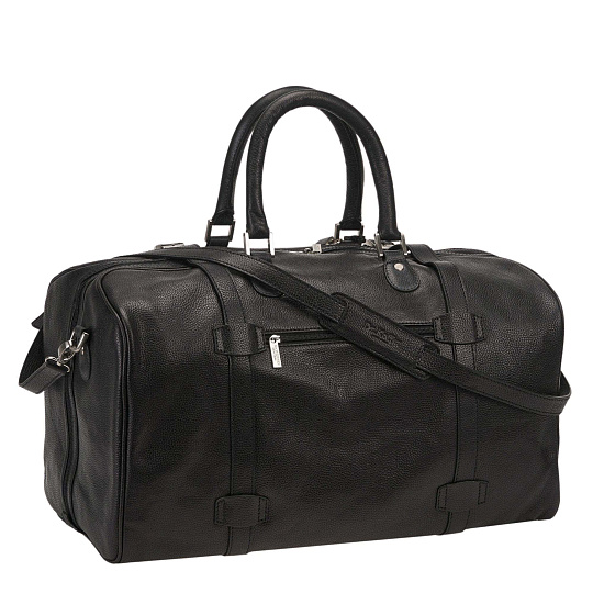 Сумка дорожная Dr.Koffer из натуральной кожи черная