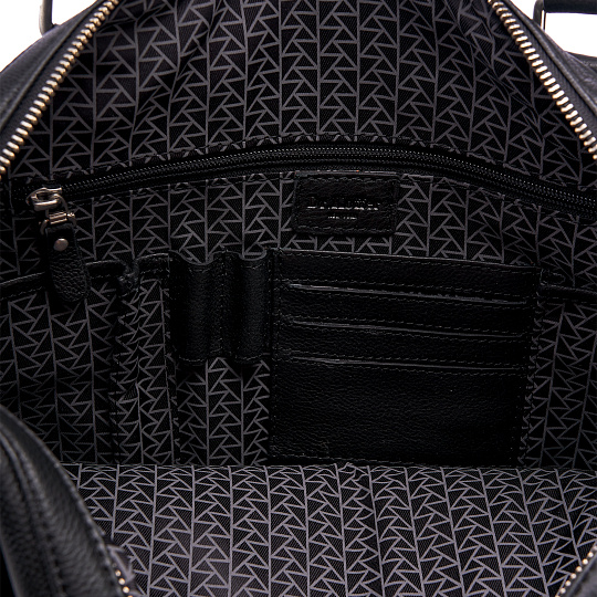 Деловая сумка Dr.Koffer из натуральной кожи черная