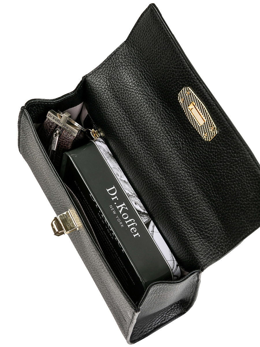 Женская сумка Dr.Koffer из натуральной кожи черная