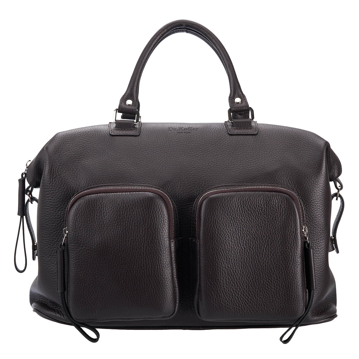 Сумка дорожная Dr.Koffer из натуральной кожи коричневая