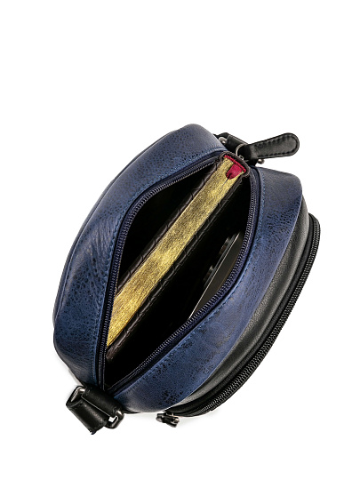 Сумка через плечо Dr.Koffer из натуральной кожи синяя