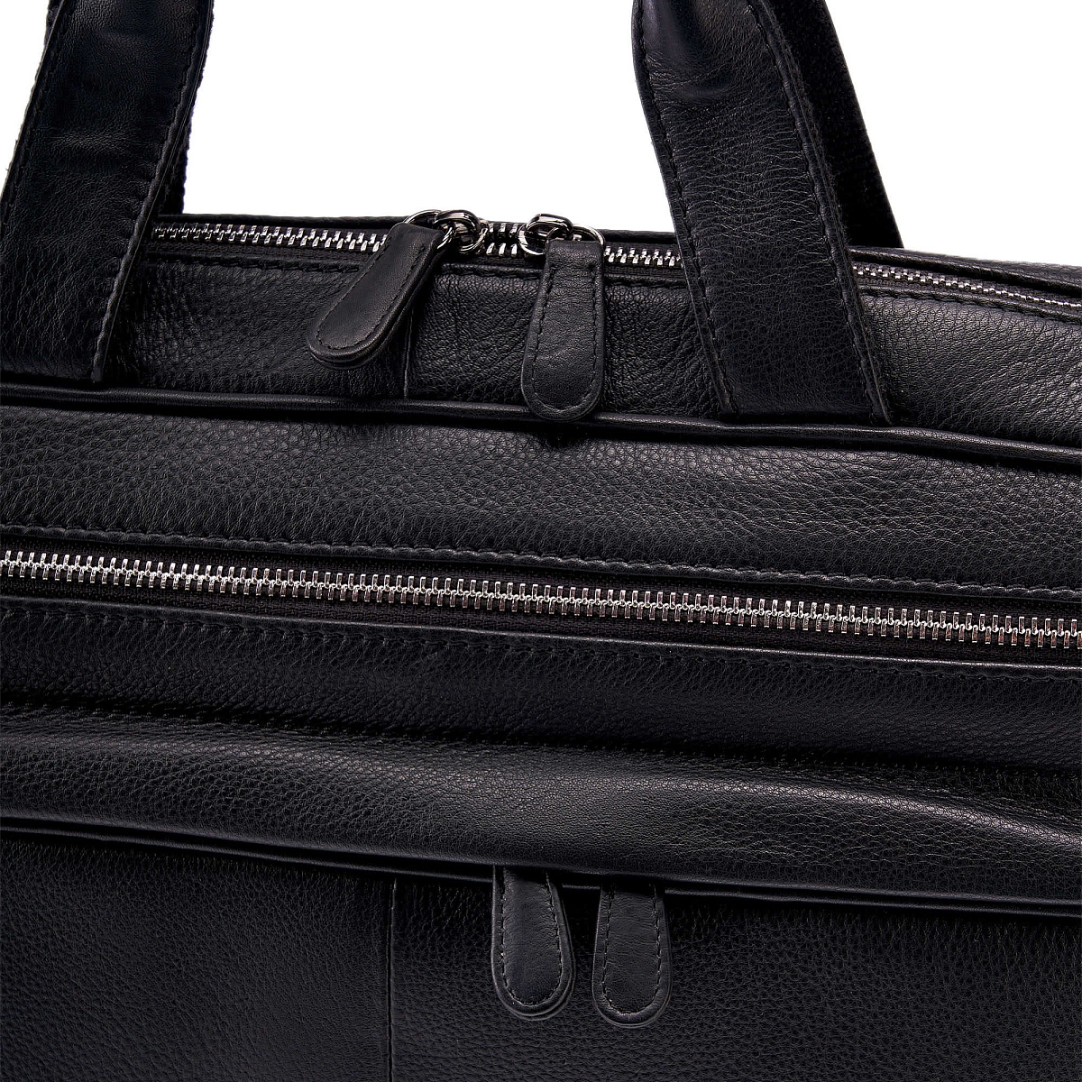 Деловая сумка Dr.Koffer из натуральной кожи черная