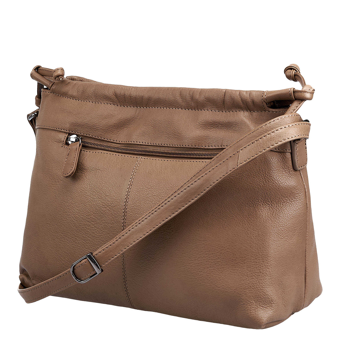 Женская сумка Dr.Koffer из натуральной кожи бежевая