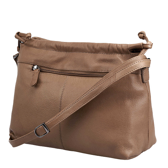 Женская сумка Dr.Koffer из натуральной кожи бежевая