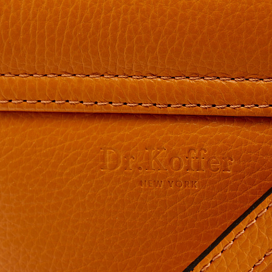 Женская сумка Dr. Koffer из натуральной кожи оранжевая