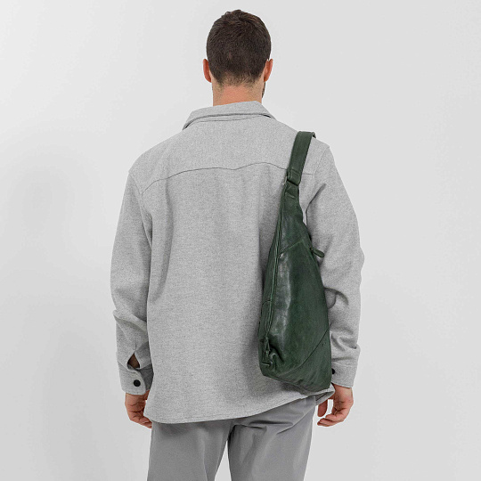 Рюкзак Dr.Koffer из натуральной кожи зеленый