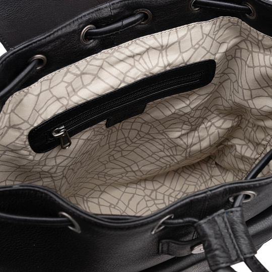 Рюкзак Dr.Koffer из натуральной кожи черный