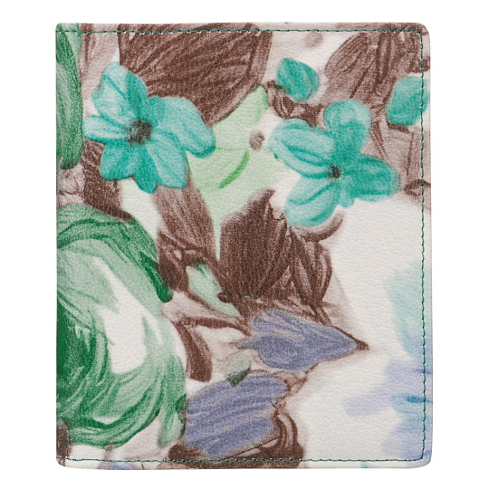 Визитница Dr.Koffer из натуральной кожи с цветами