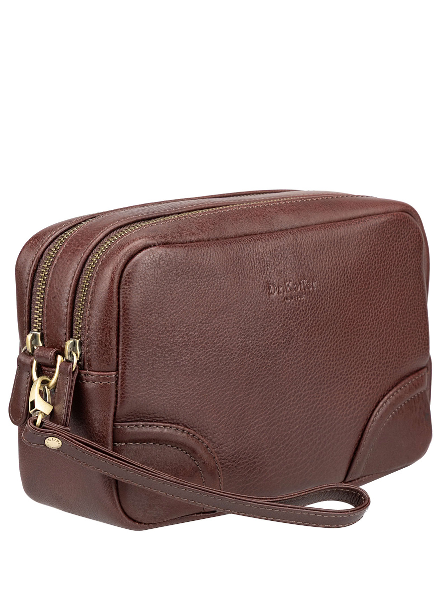 Сумка-визитка Dr. Koffer из натуральной кожи коричневая
