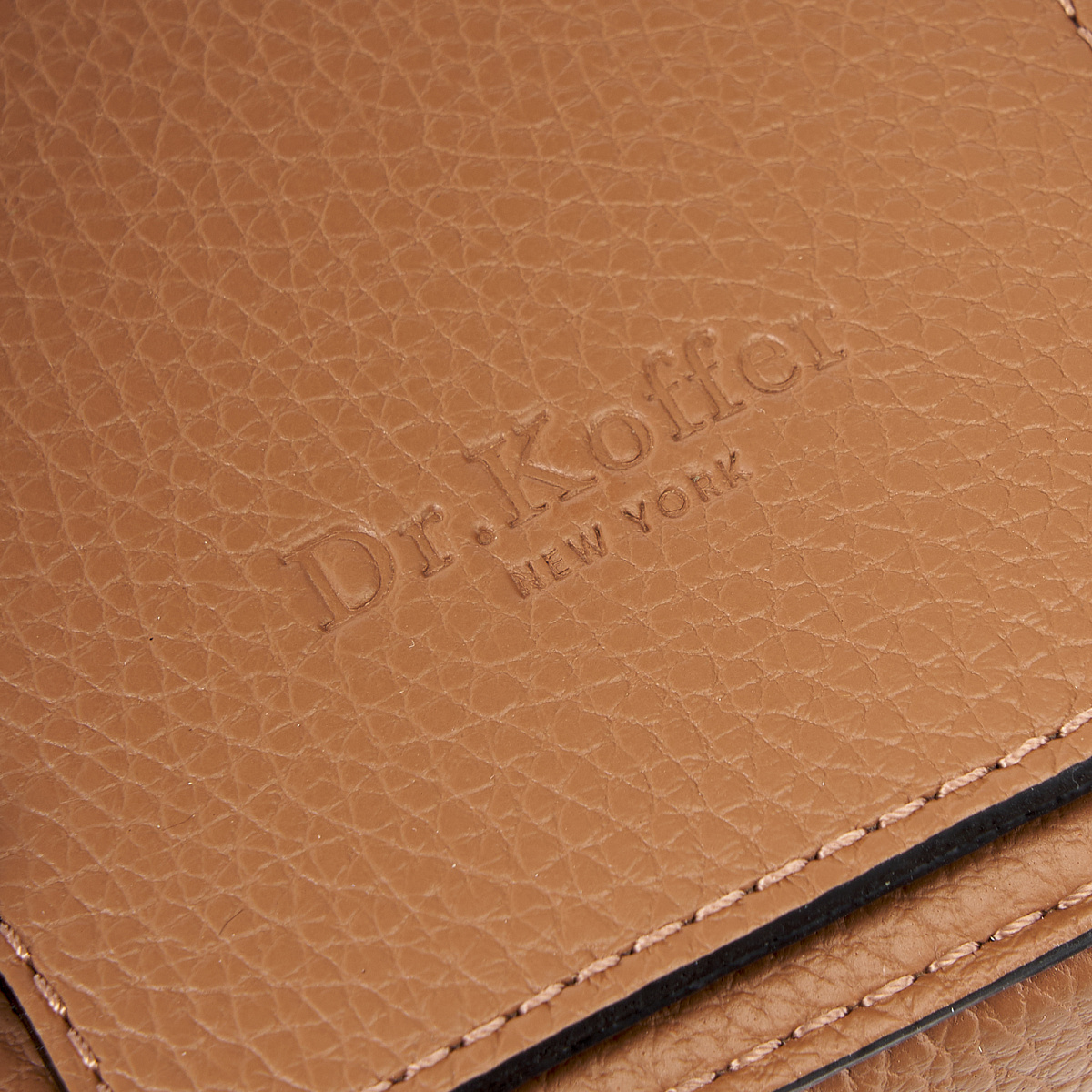 Женская сумка Dr.Koffer из натуральной кожи коричневая