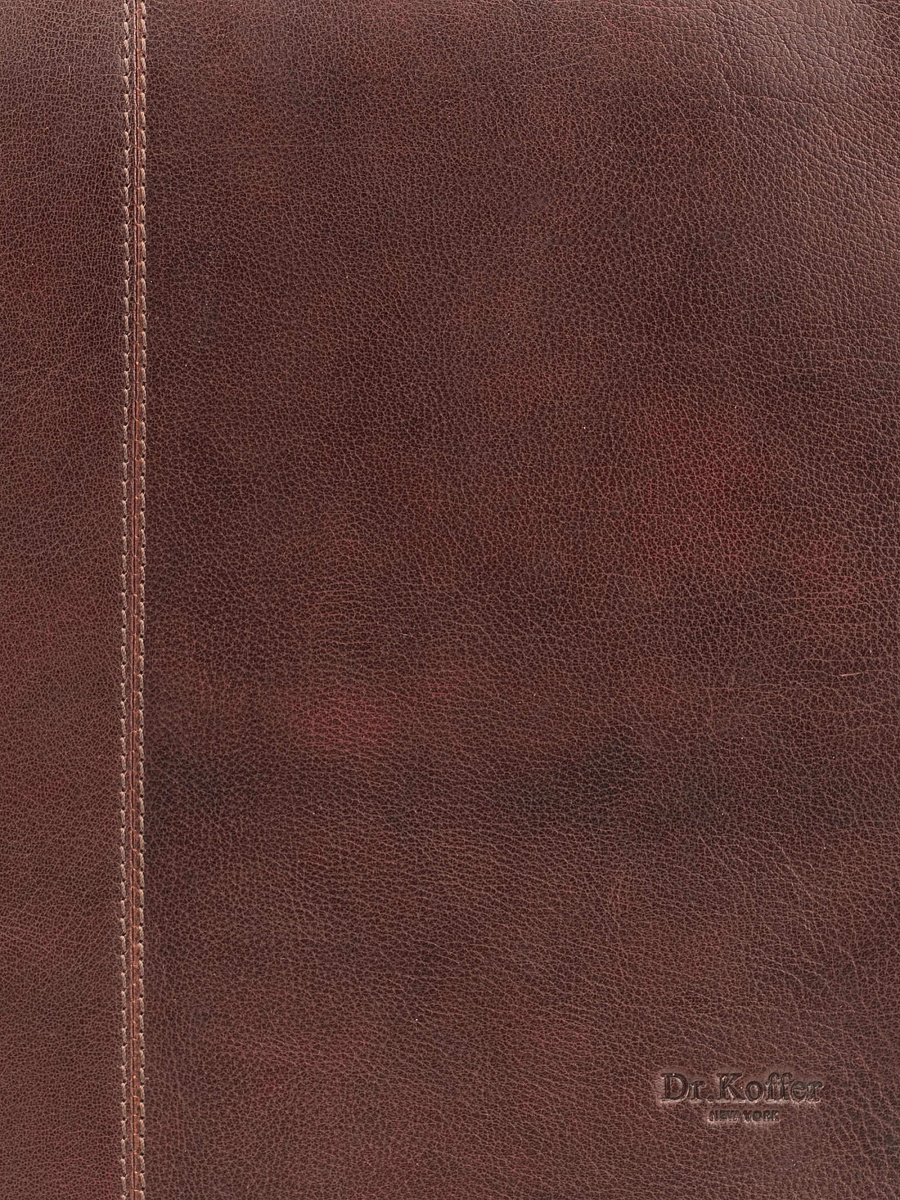 Деловая сумка Dr.Koffer из натуральной кожи темно-коричневая