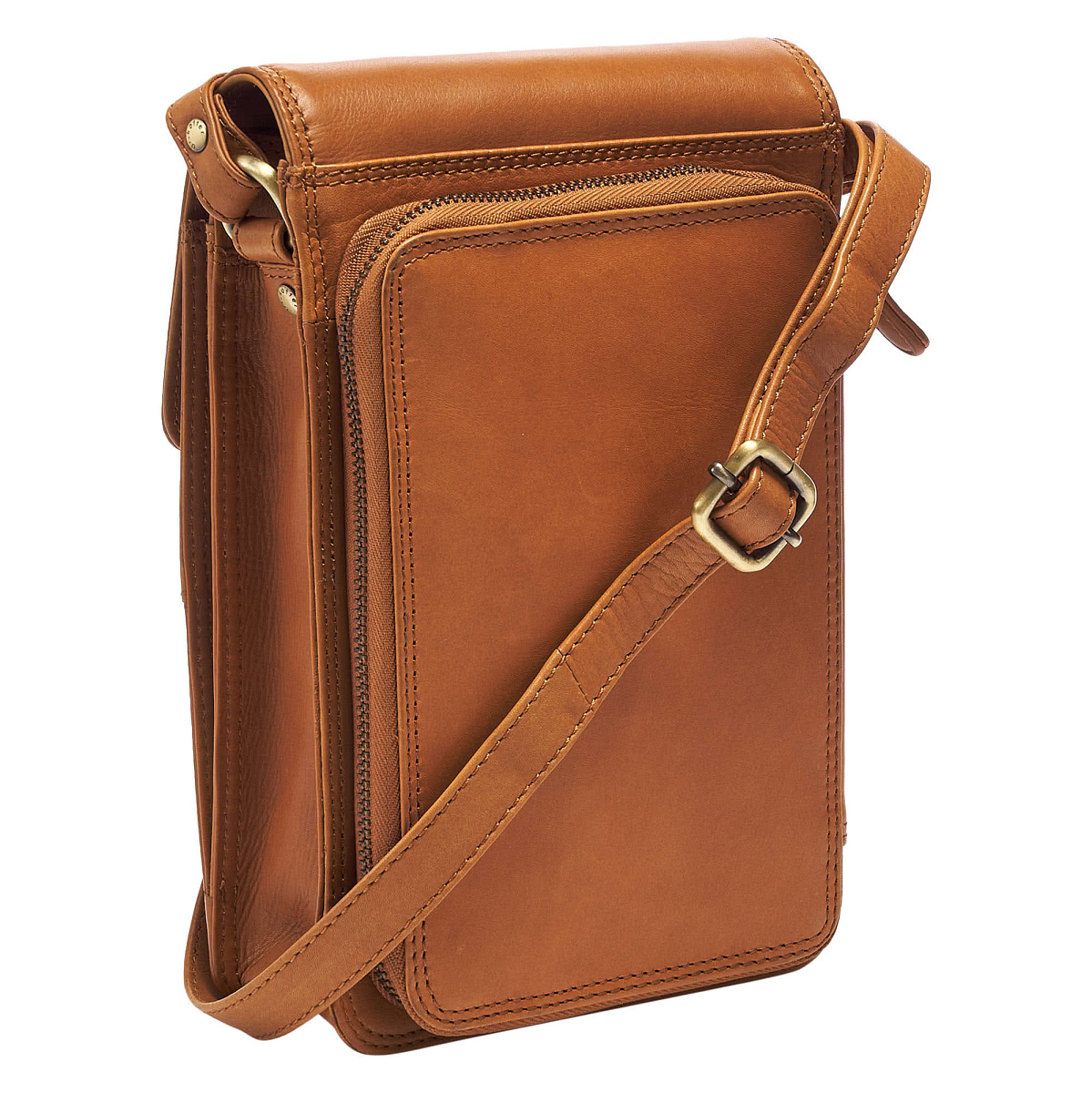 Сумка через плечо Dr.Koffer из натуральной кожи коричневая