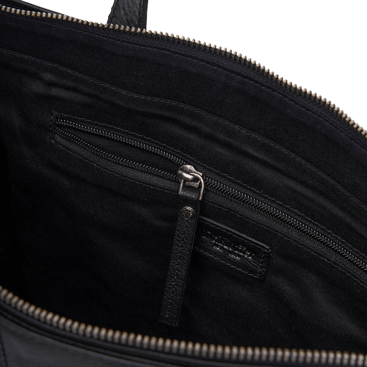 Деловая сумка Dr.Koffer из натуральной кожи черная