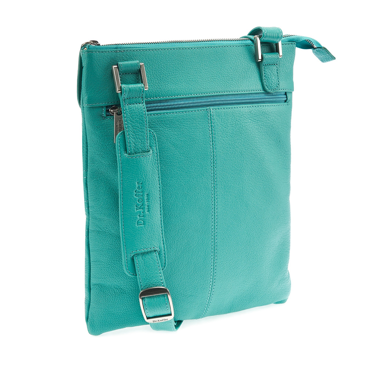 Сумка через плечо Dr.Koffer из натуральной кожи зеленая