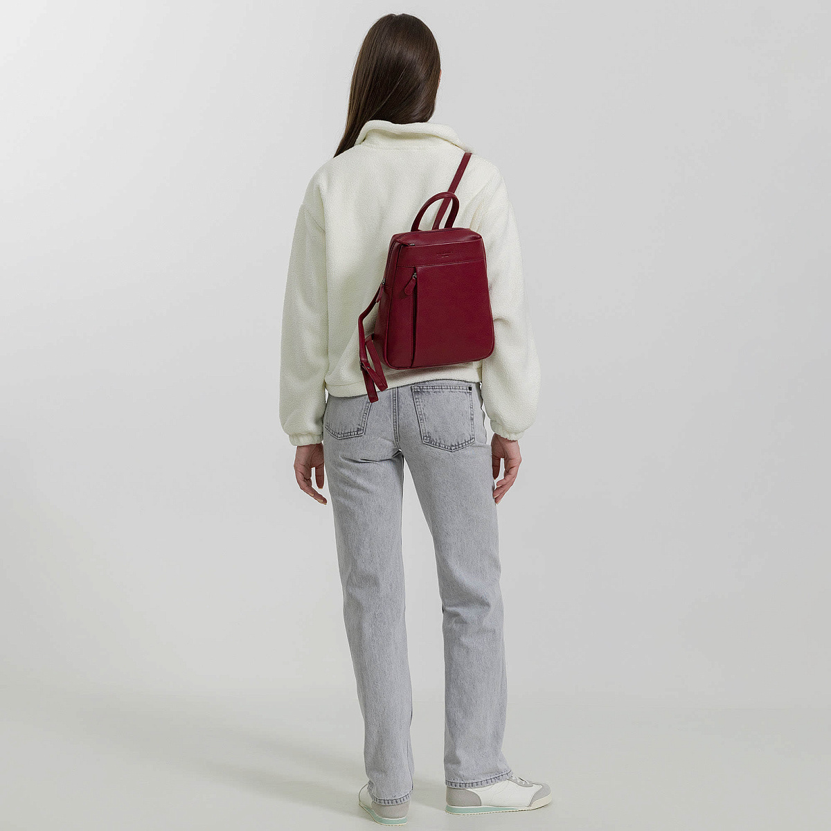 Рюкзак Dr.Koffer из натуральной кожи бордовый