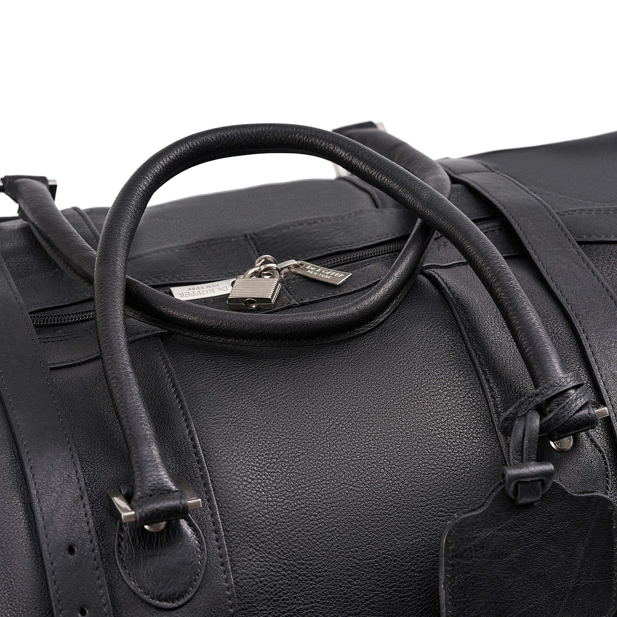 Сумка дорожная Dr.Koffer из натуральной кожи черная