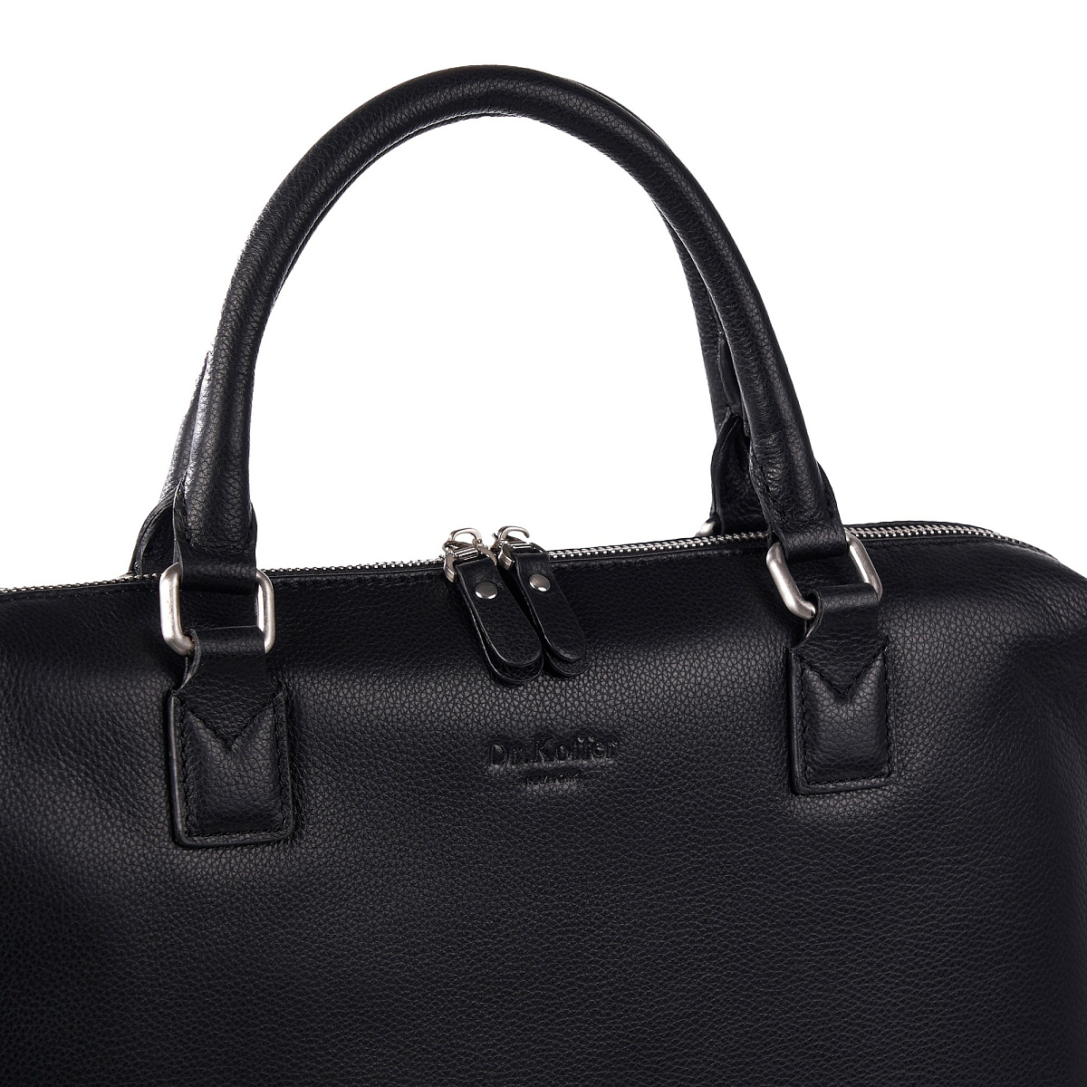 Деловая сумка Dr.Koffer из натуральной кожи черная