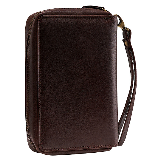 Сумка барсетка из натуральной кожи Dr. Koffer коричневая