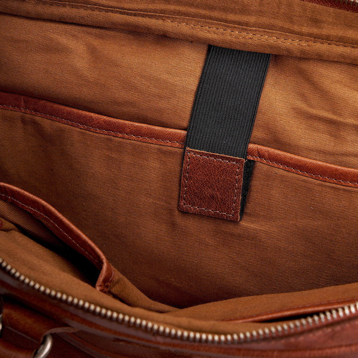 Деловая сумка Dr.Koffer из натуральной кожи коричневая