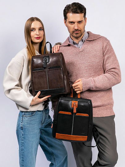 Рюкзак Dr. Koffer из натуральной кожи коричневый