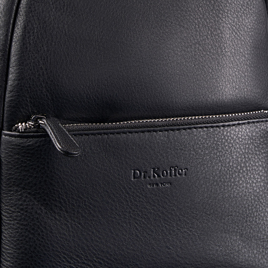 Рюкзак Dr.Koffer из натуральной кожи черный