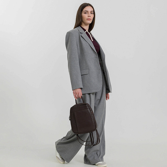 Рюкзак Dr.Koffer из натуральной кожи темно-коричневый