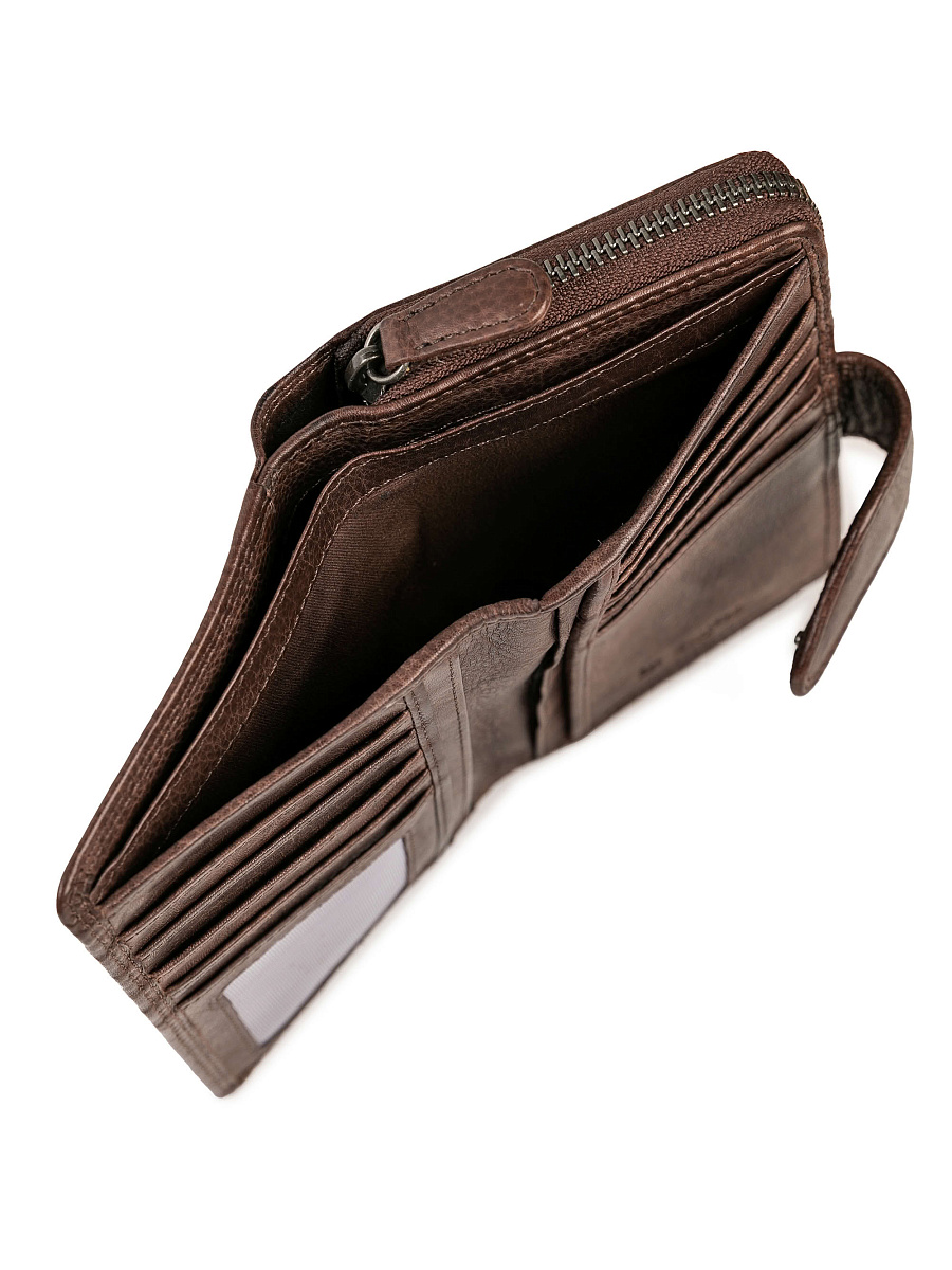 Портмоне Dr.Koffer из натуральной кожи коричневое
