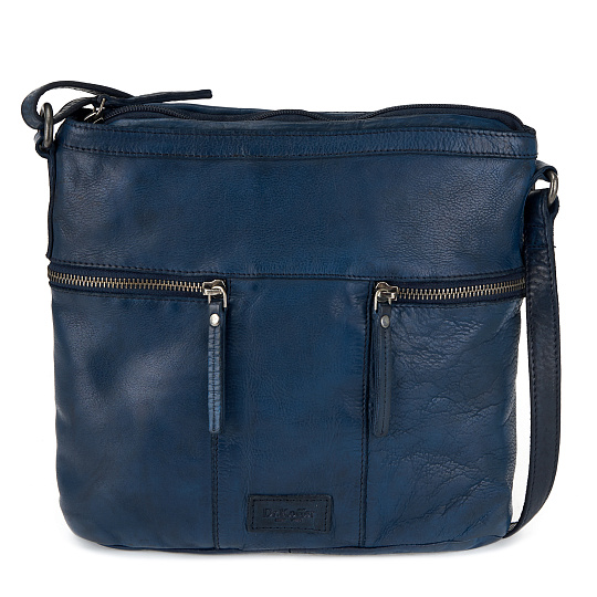 Сумка через плечо Dr.Koffer из натуральной кожи синяя