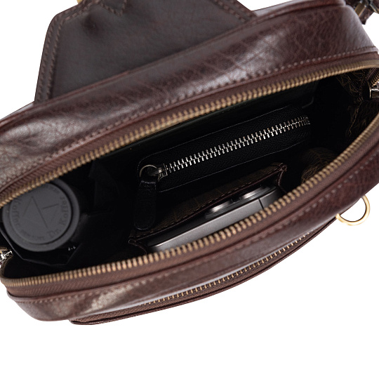 Рюкзак Dr.Koffer из натуральной кожи темно-коричневый