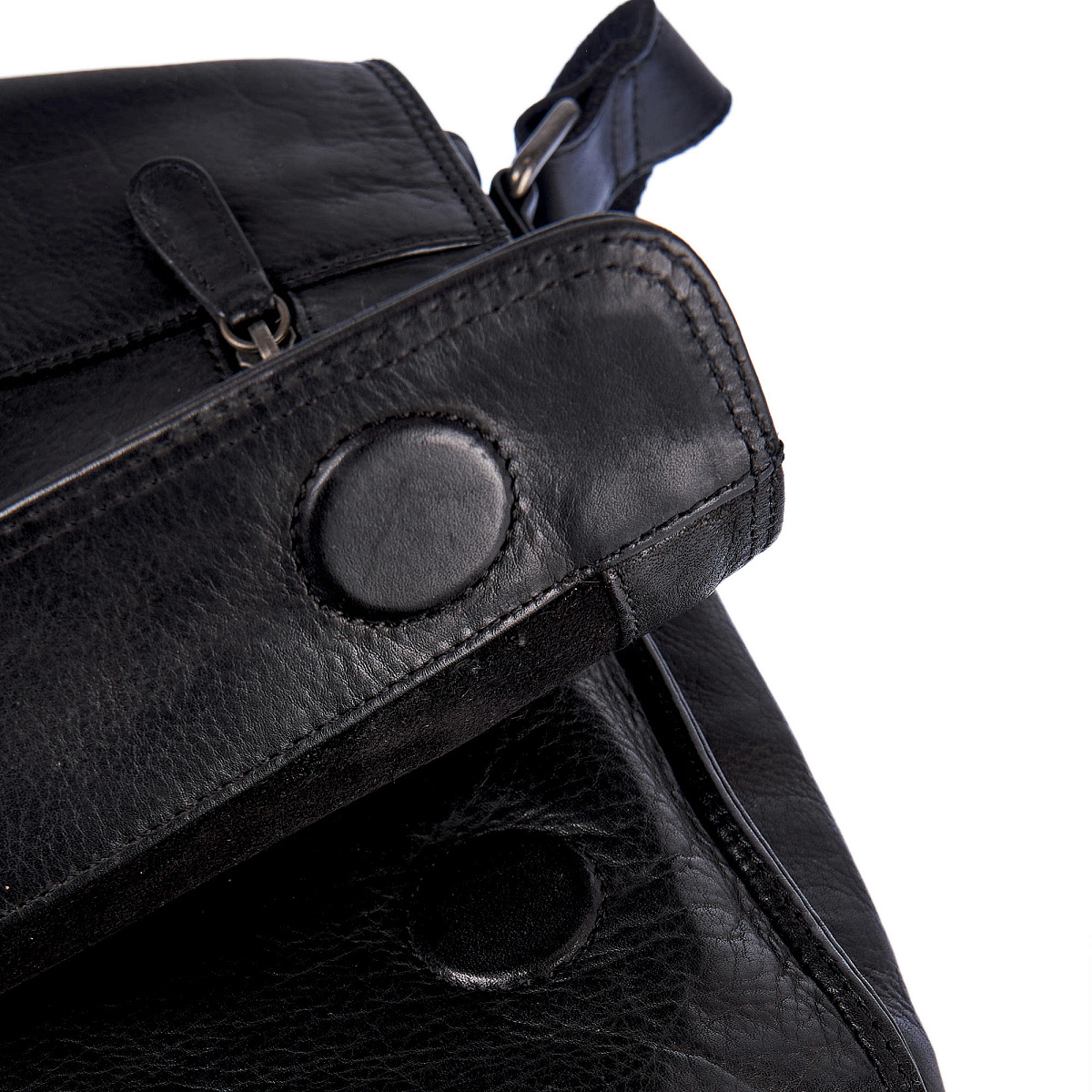 Сумка через плечо Dr.Koffer из натуральной кожи черная