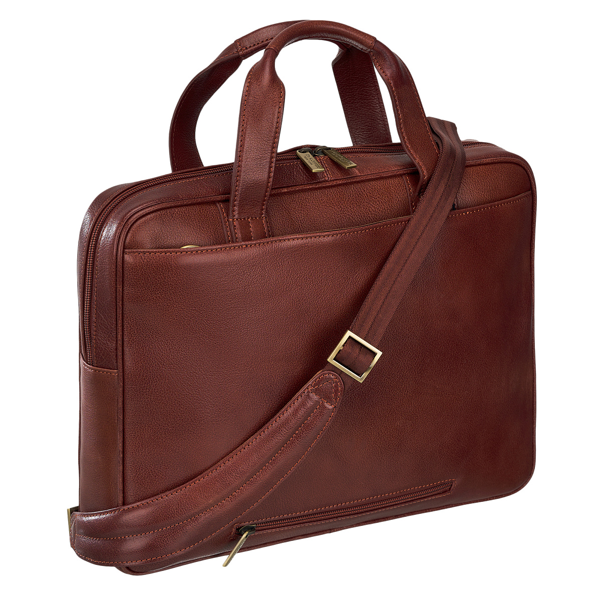 Деловая сумка Dr.Koffer из натуральной кожи коричневая