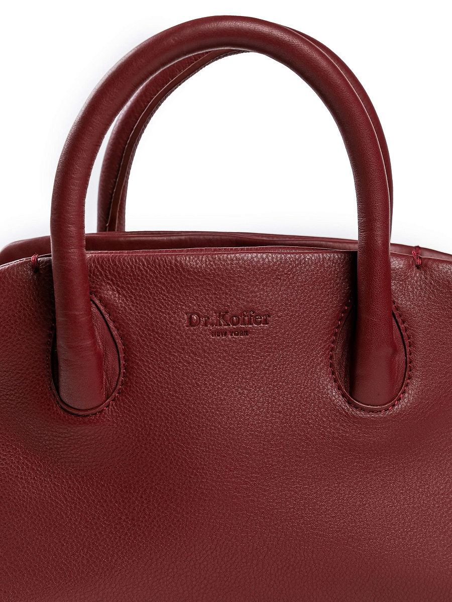 Женская сумка Dr.Koffer из натуральной кожи бордовая