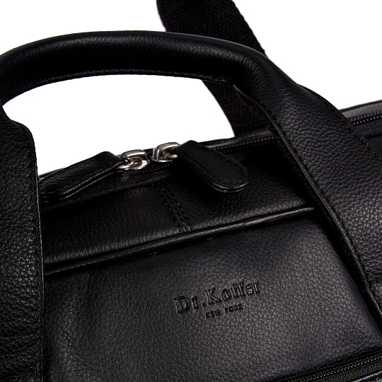 Сумка дорожная Dr.Koffer из натуральной кожи черная