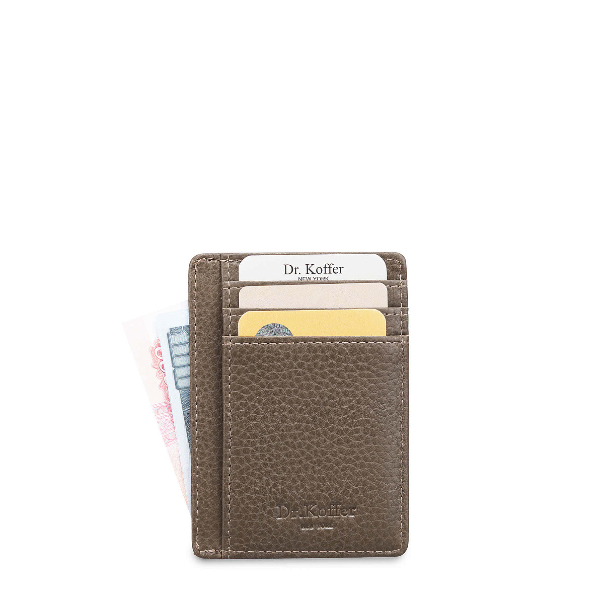 Кредитница Dr.Koffer из натуральной кожи коричневая