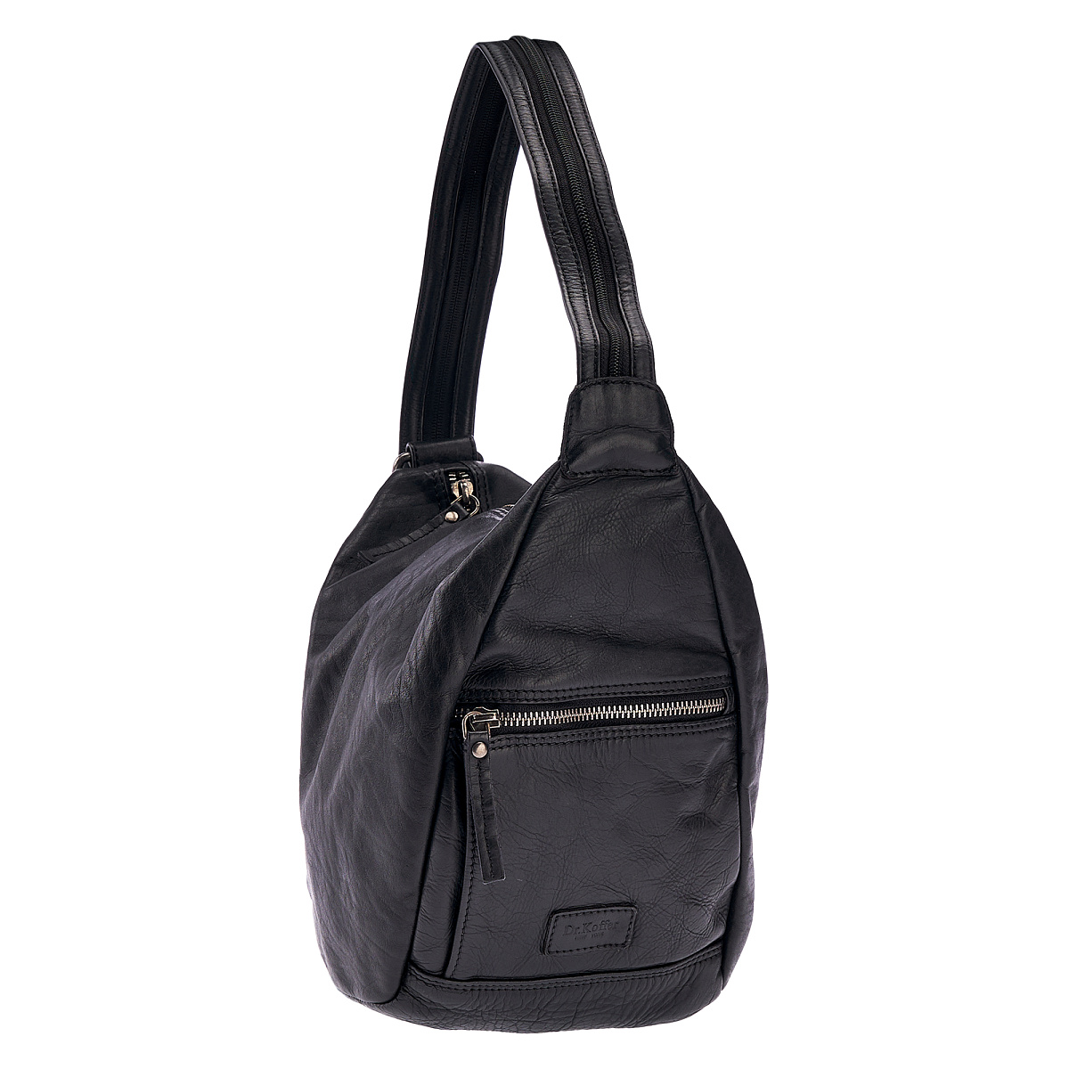 Сумка через плечо Dr.Koffer из натуральной кожи черная