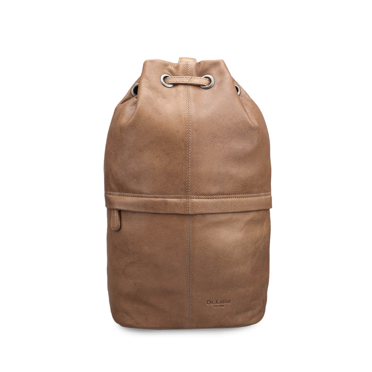 Рюкзак Dr.Koffer из натуральной кожи бежевый