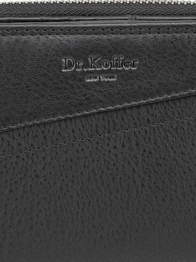 Портмоне Dr.Koffer из натуральной кожи черное
