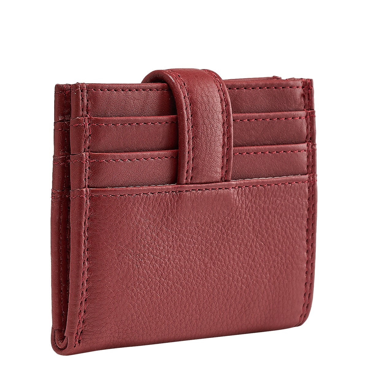 Кредитница Dr.Koffer из натуральной кожи бордовая