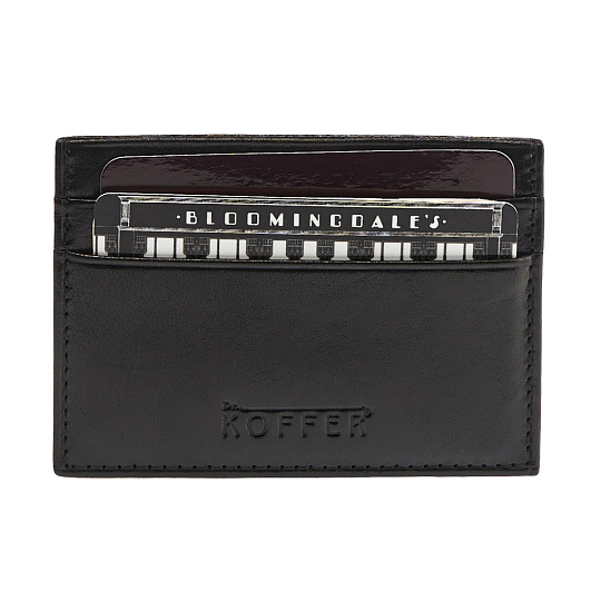 Визитница Dr.Koffer из натуральной кожи черная