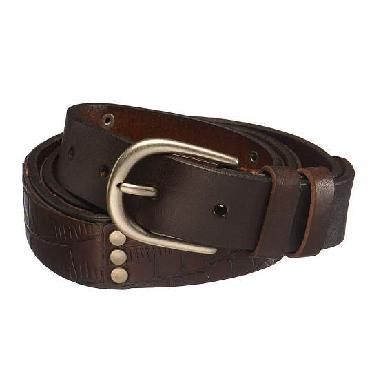 Ремень Dr. Koffer из натуральной кожи коричневый