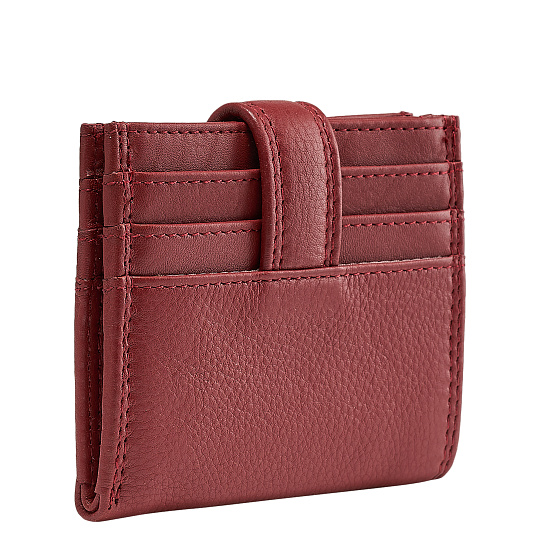 Кредитница Dr.Koffer из натуральной кожи бордовая