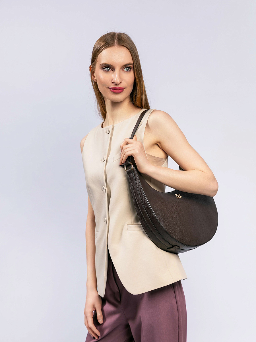 Женская сумка Dr. Koffer из натуральной кожи коричневая