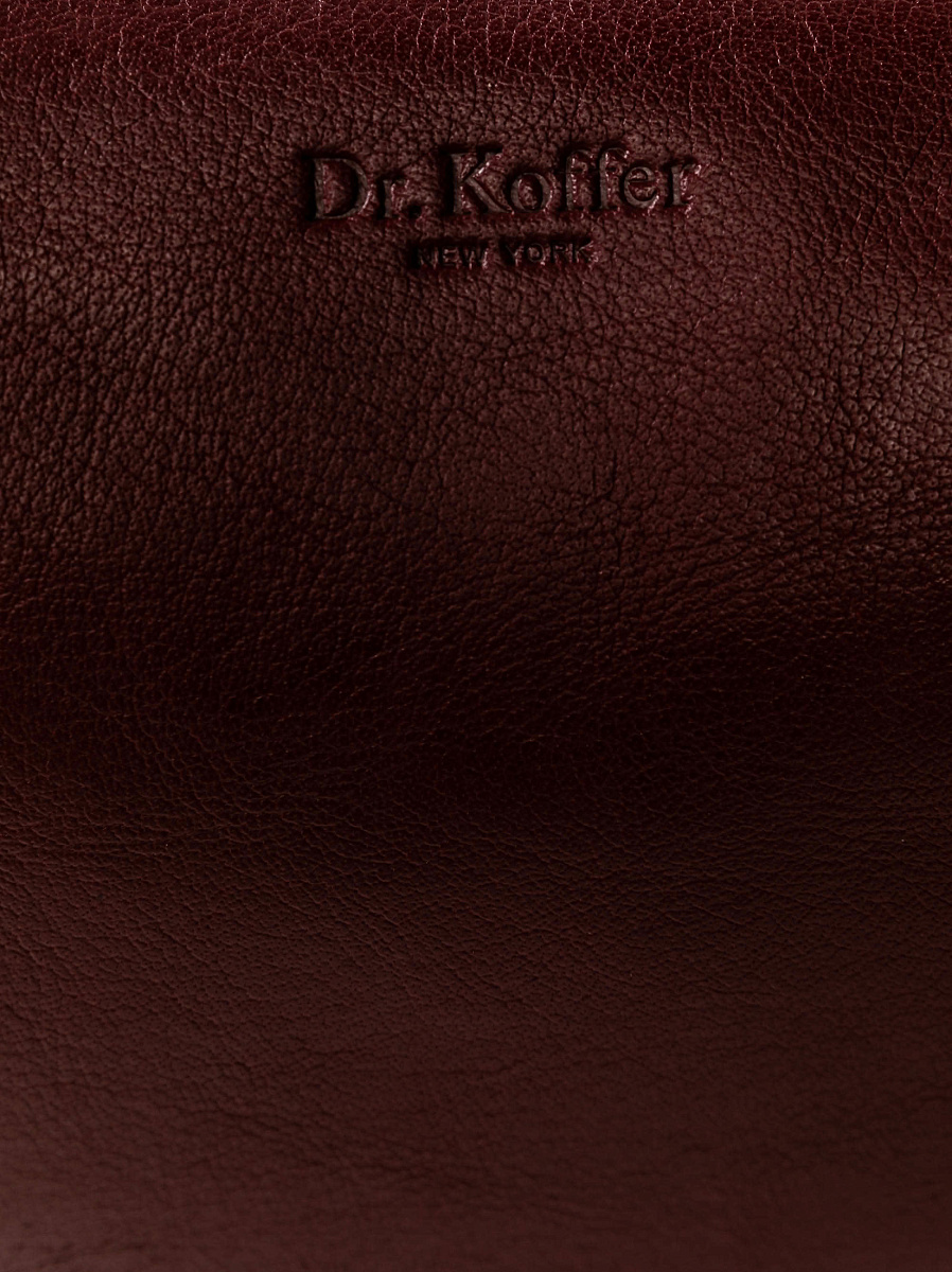 Сумка через плечо Dr.Koffer из натуральной кожи бордовая